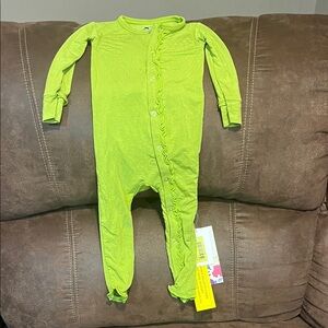 Kickee Pants Bright Green Kids Footie